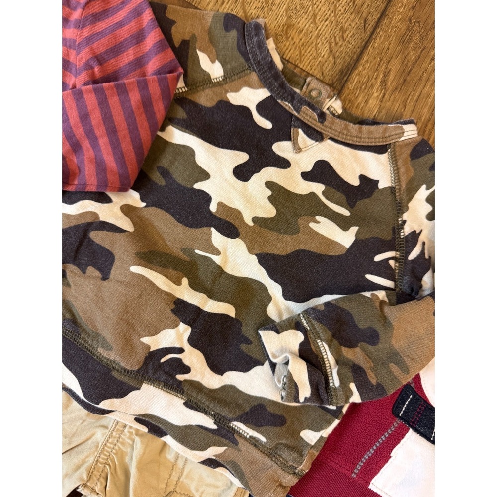 Baby Boy 3 Months Outfits Lot Jeans Sweat Pants Shirts Long Sleeved Clothes Camo - Picture 8 of 16